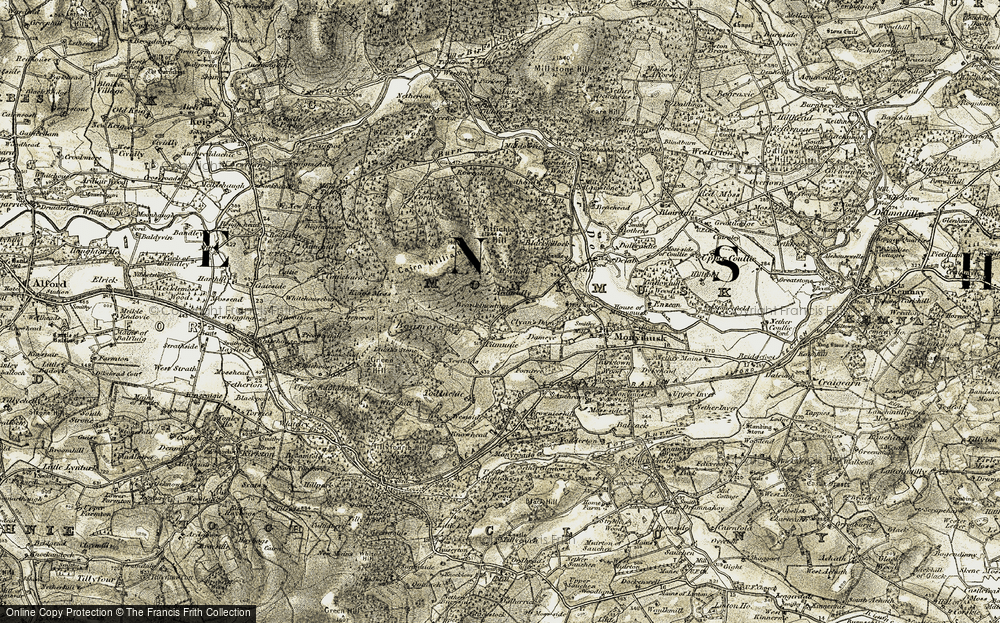 Old Map of Historic Map covering Brownieshill in 1908-1910