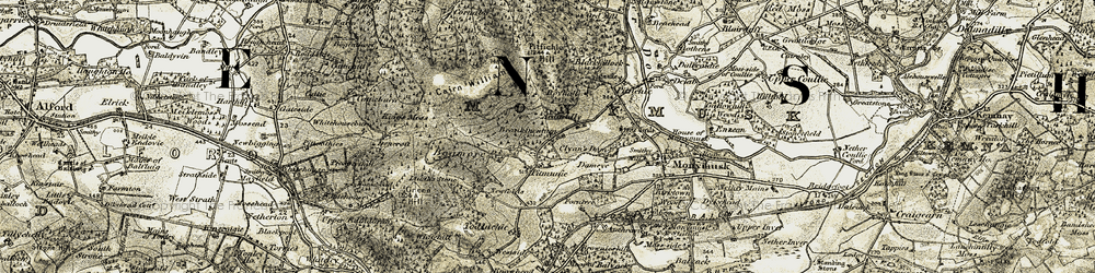 Old map of Pitmunie in 1908-1910