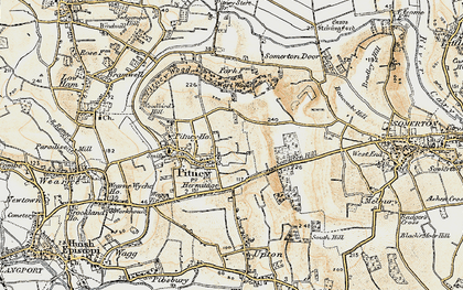 Old map of Pitney in 1898-1900