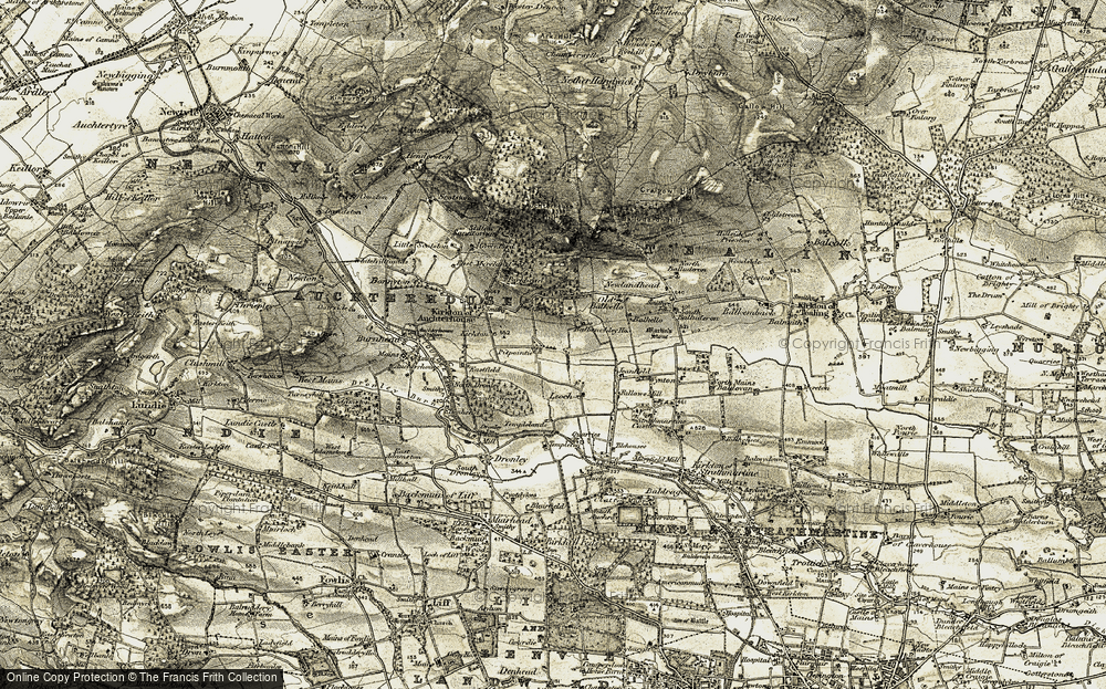 Old Map of Pitpointie, 1907-1908 in 1907-1908