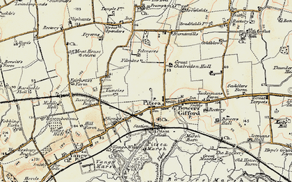 Old map of Pitsea in 1898