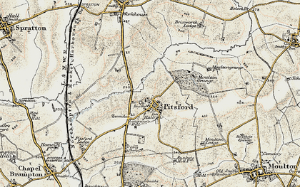 Old map of Brampton Valley Way in 1901