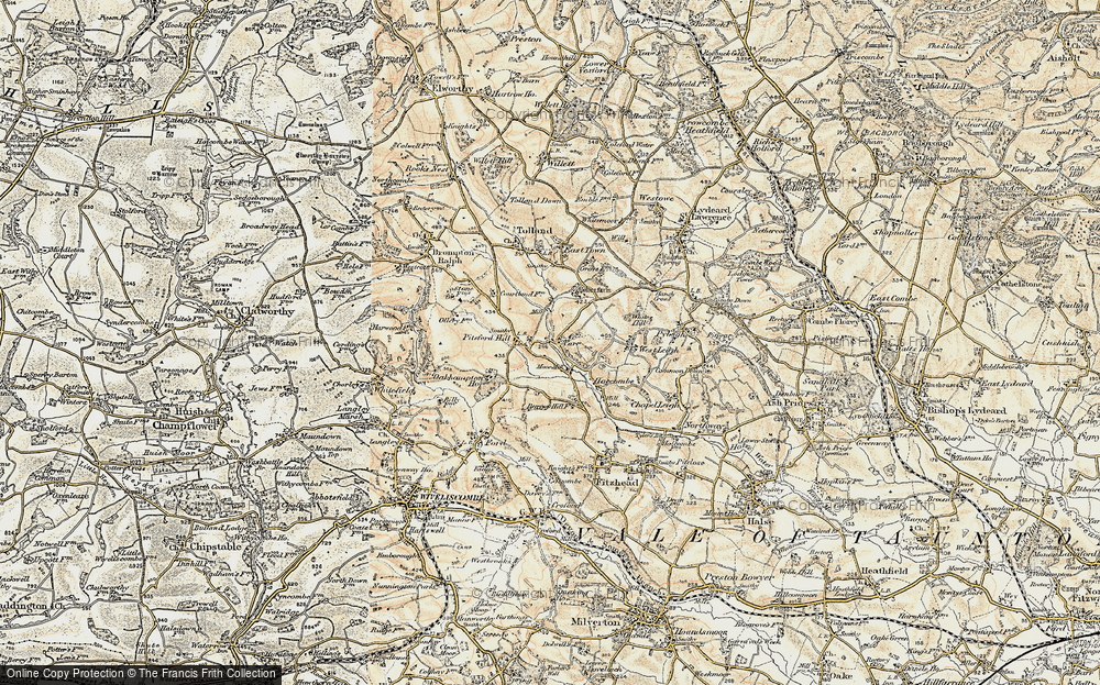 Old Map of Pitsford Hill, 1898-1900 in 1898-1900