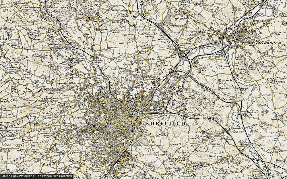 Old Map of Pitsmoor, 1903 in 1903