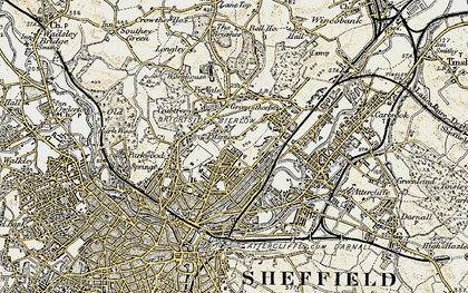Old map of Pitsmoor in 1903