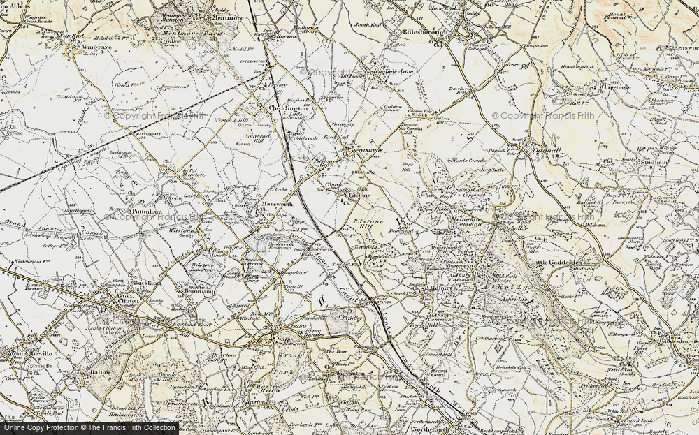 Old Map of Pitstone, 1898-1899 in 1898-1899