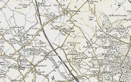 Old map of Pitstone in 1898-1899
