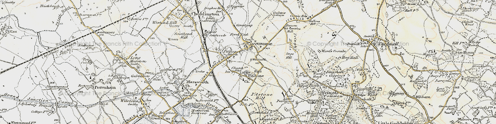 Old map of Pitstone Green in 1898-1899