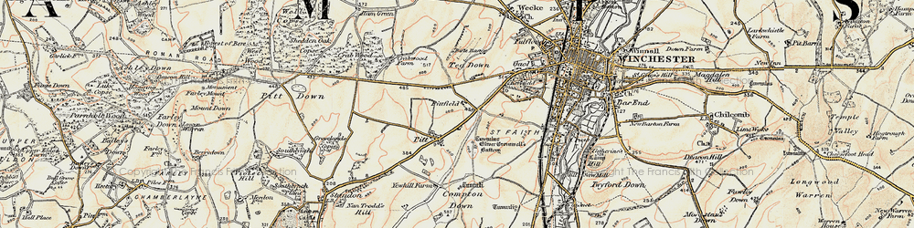 Old map of Pitt in 1897-1900