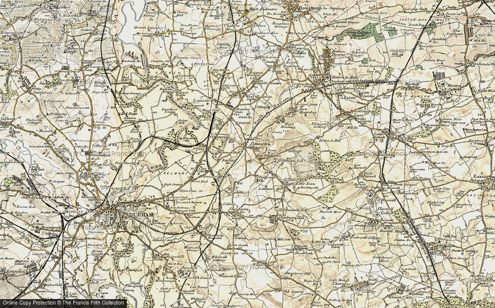 Old Map of Pittington, 1901-1904 in 1901-1904