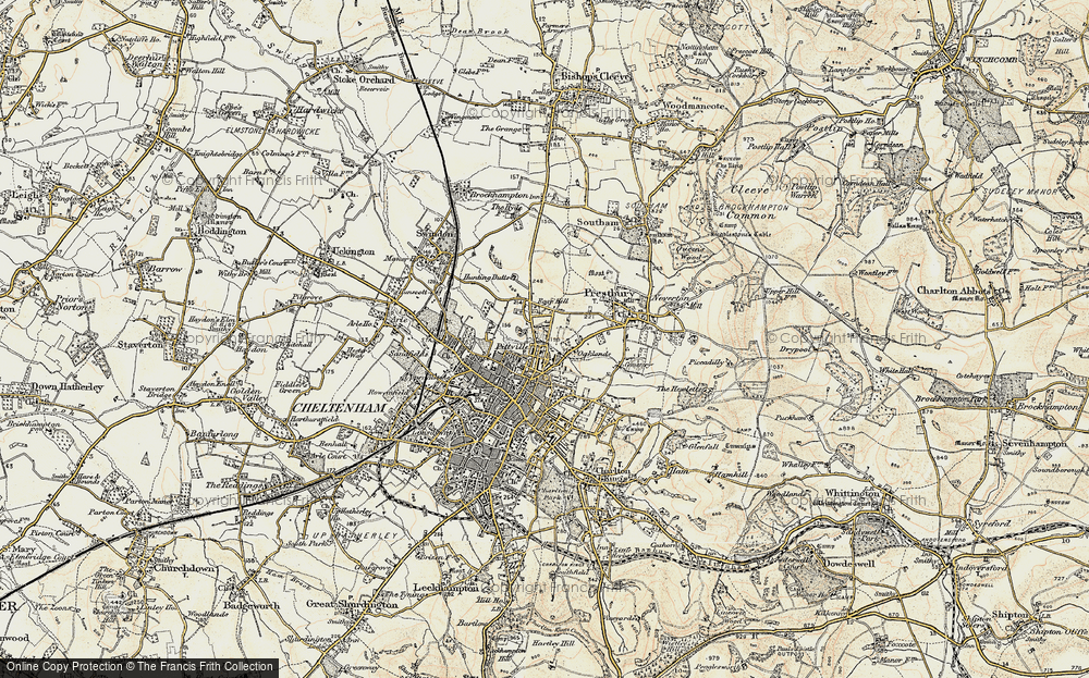 Old Map of Pittville, 1898-1900 in 1898-1900