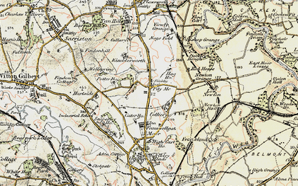Old map of Pity Me in 1901-1904