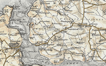 Old map of Pityme in 1900