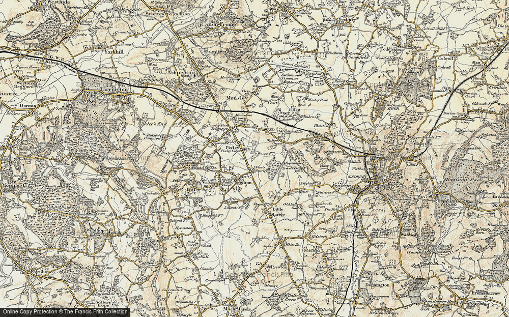 Old Map of Historic Map covering Ast Wood in 1899-1901