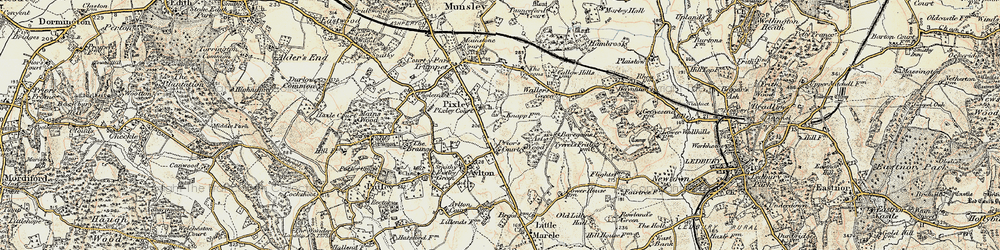 Old map of Pixley in 1899-1901