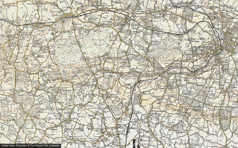 Old Map of Pizien Well, 1897-1898 in 1897-1898