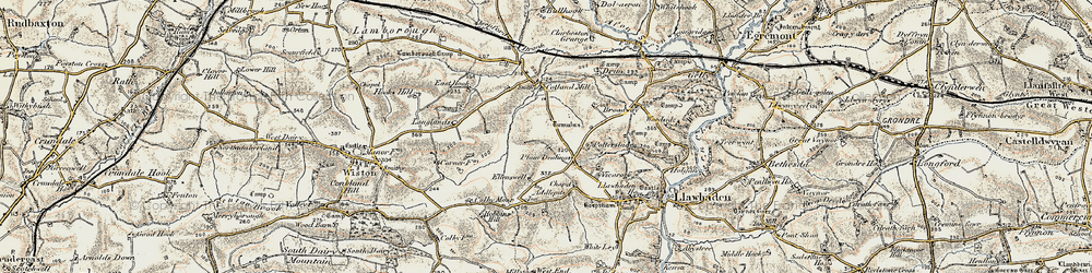 Old map of Plain Dealings in 1901-1912