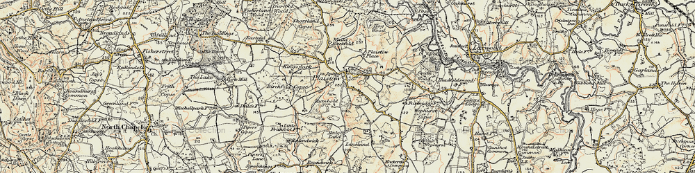 Old map of Birchfold Copse in 1897-1900