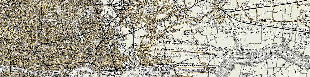 Old map of Plaistow in 1897-1902