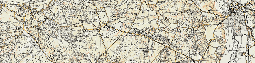 Old map of Plaitford in 1897-1909