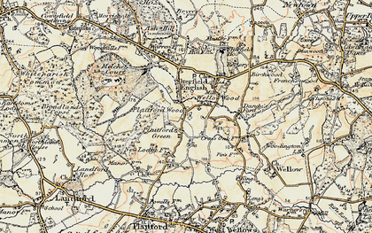 Old map of Plaitford Green in 1897-1909