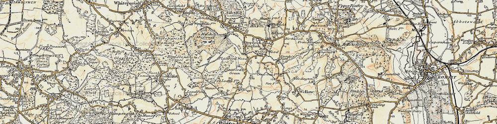 Old map of Plaitford Green in 1897-1909