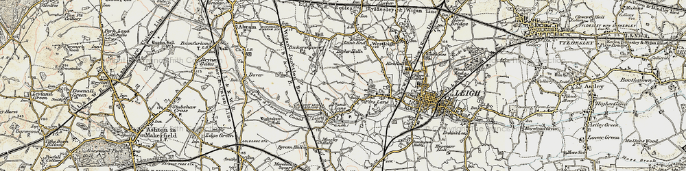 Old map of Plank Lane in 1903