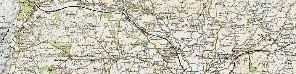 Old map of Plantation Bridge in 1903-1904
