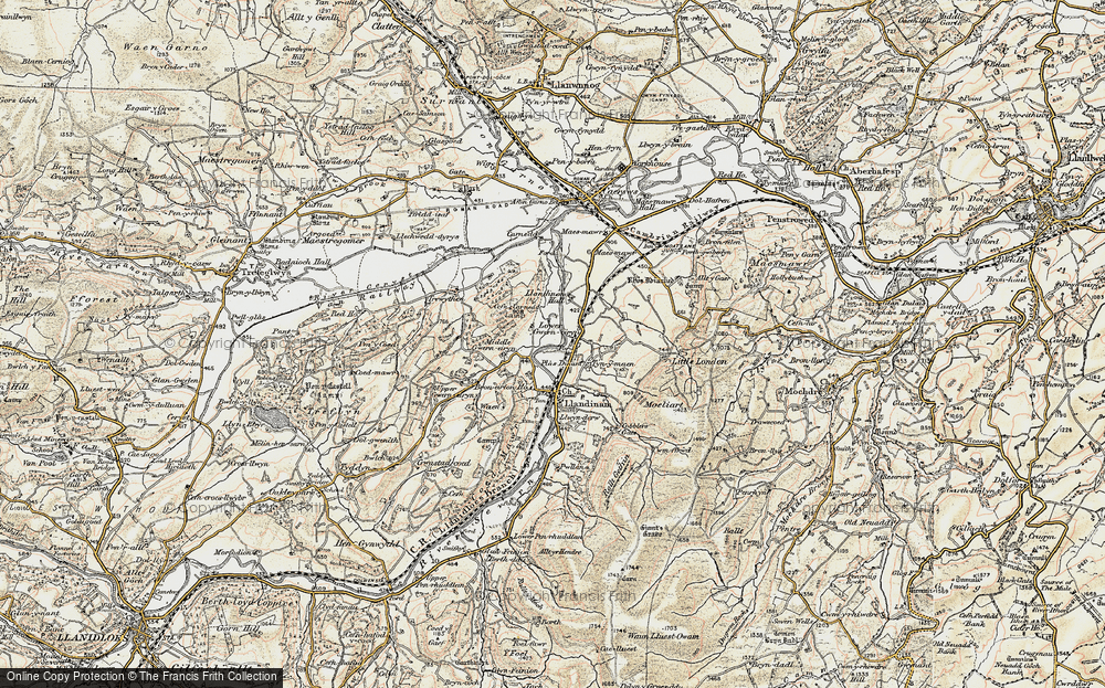 Old Map of Plas Dinam, 1902-1903 in 1902-1903