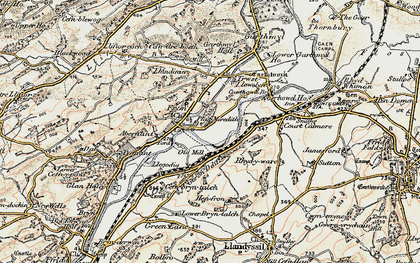Old map of Plas Meredydd in 1902-1903