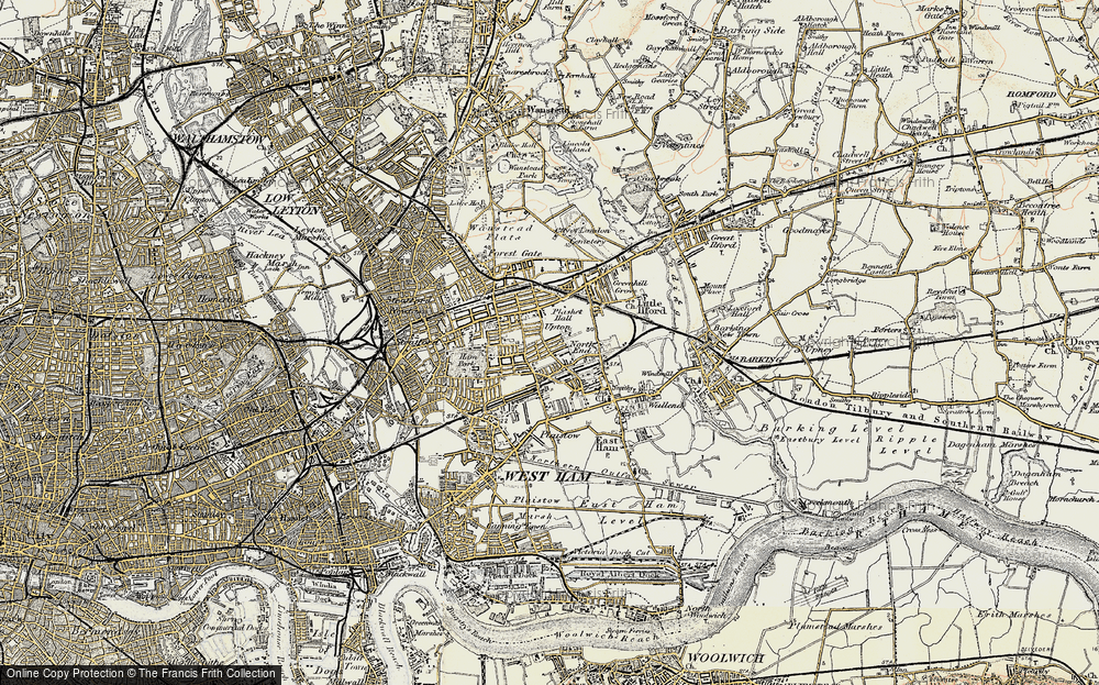 Old Map of Plashet, 1897-1902 in 1897-1902