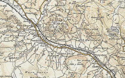 Old map of Wgi-fawr in 1902-1903