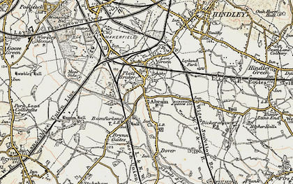 Old map of Platt Bridge in 1903