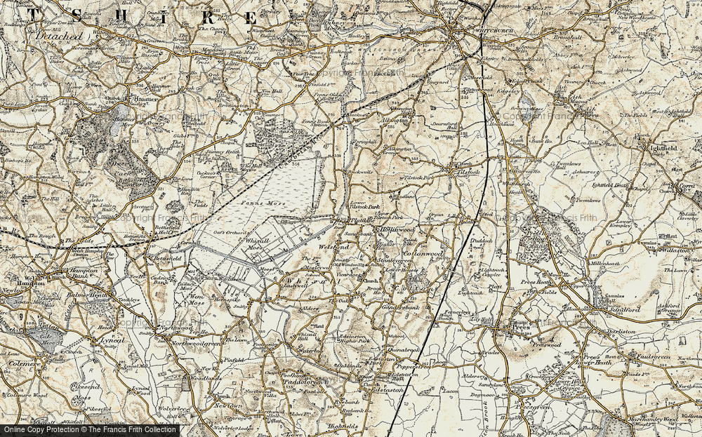 Old Map of Platt Lane, 1902 in 1902