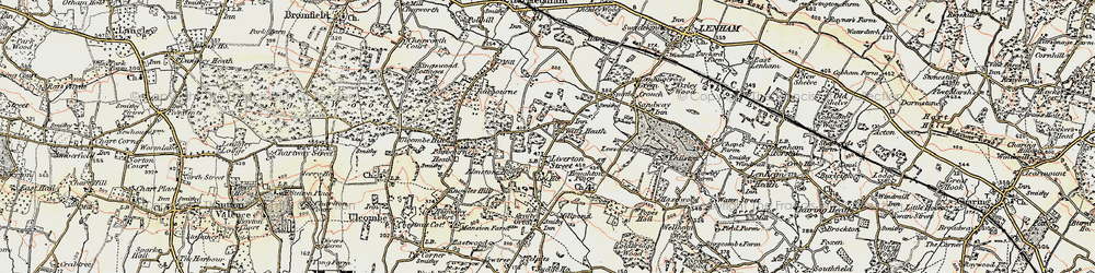 Old map of Platt's Heath in 1897-1898