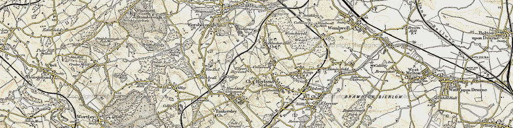 Old map of Platts Common in 1903