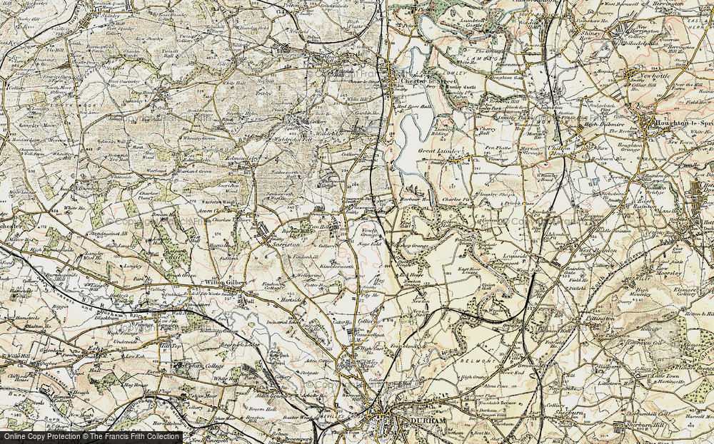 Old Map of Plawsworth, 1901-1904 in 1901-1904