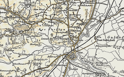 Old map of Playden in 1898