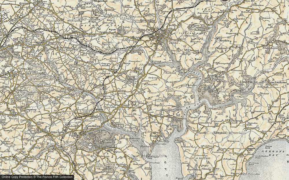 Old Map of Historic Map covering Lanyew in 1900