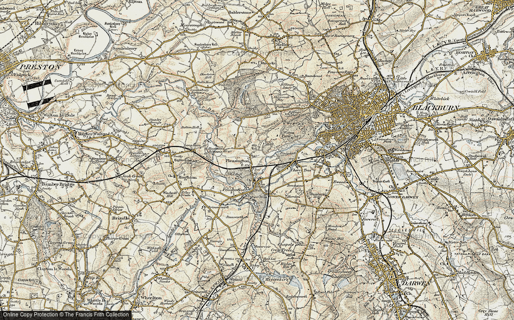 Old Map of Pleasington, 1903 in 1903