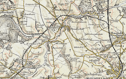 Old map of Pleasleyhill in 1902-1903