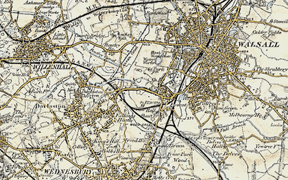 Old map of Pleck in 1902