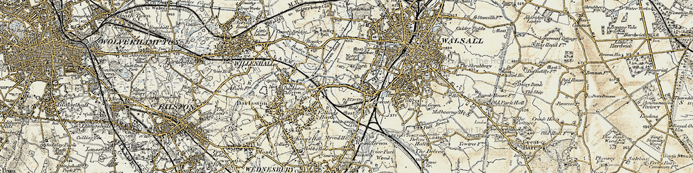 Old map of Pleck in 1902