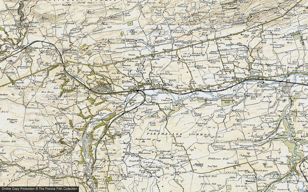 Old Map of Historic Map covering Todhillwood Fell in 1901-1904