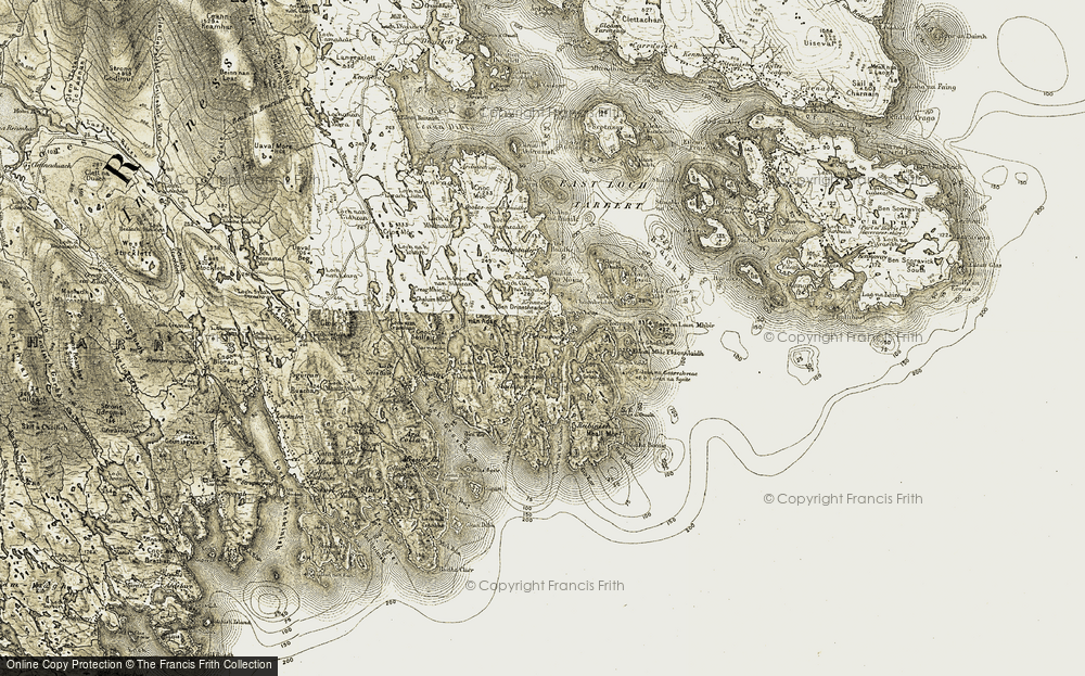 Old Map of Plocrapol, 1908-1911 in 1908-1911