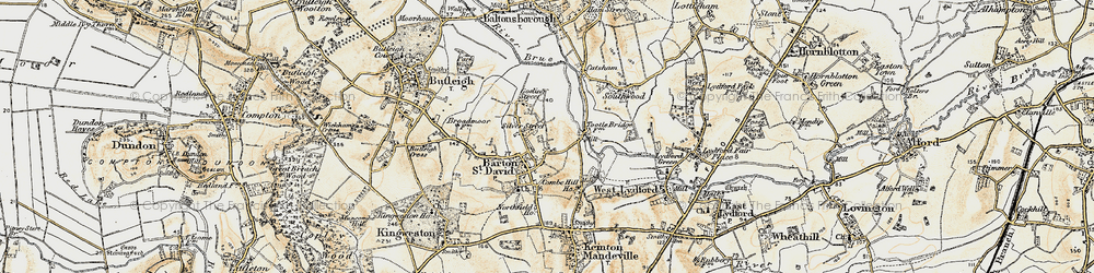 Old map of Plot Gate in 1899