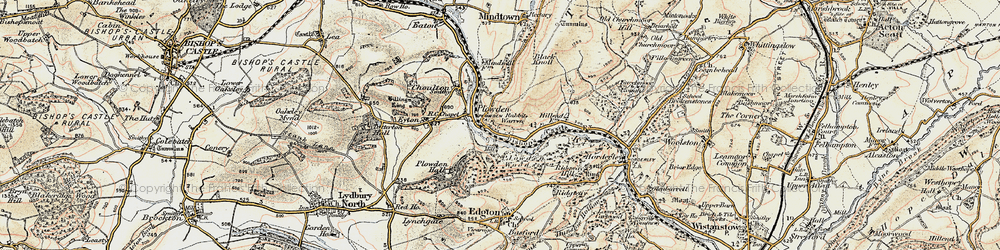 Old map of Plowden in 1902-1903