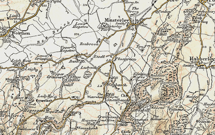 Old map of Ploxgreen in 1902-1903