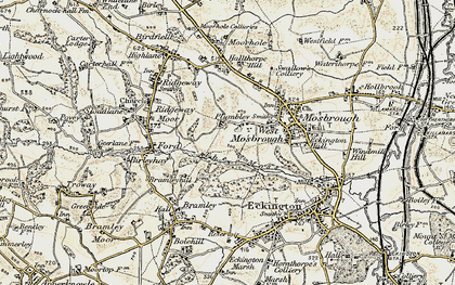 Old map of Plumbley in 1902-1903