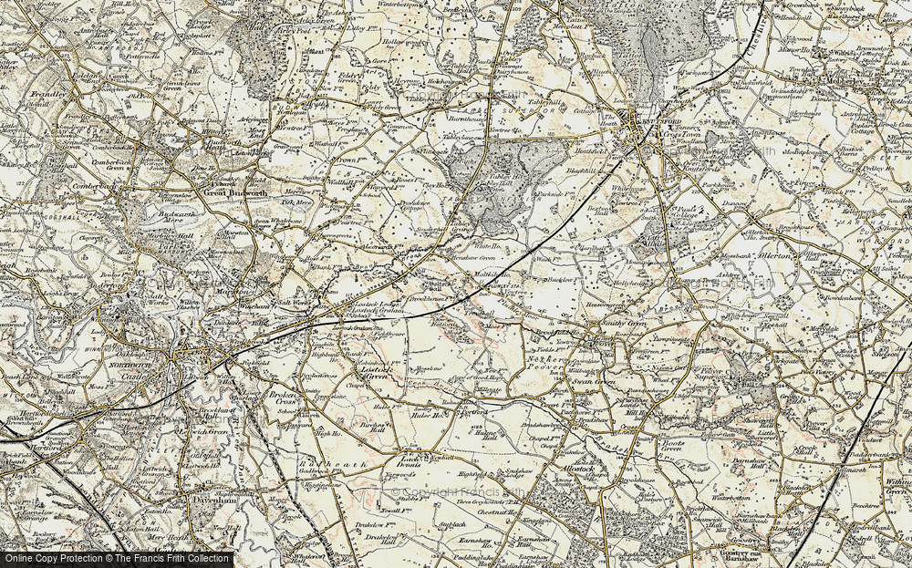 Old Map of Plumley, 1902-1903 in 1902-1903